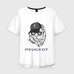 Футболка оверсайз мужская Peugeot Пежо Z, цвет: белый