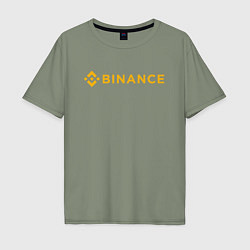 Футболка оверсайз мужская BINANCE БИНАНС БИРЖА, цвет: авокадо