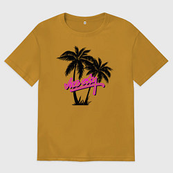 Футболка оверсайз мужская GTA Vice City, цвет: горчичный