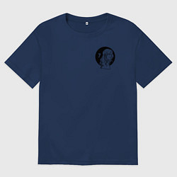 Футболка оверсайз мужская Белая Скрипка, цвет: тёмно-синий