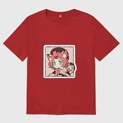 Футболка оверсайз мужская Диона, цвет: красный