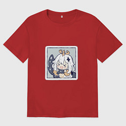 Футболка оверсайз мужская Паймон, цвет: красный