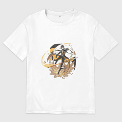 Футболка оверсайз мужская Чжун Ли, цвет: белый