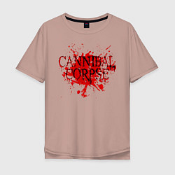 Футболка оверсайз мужская Cannibal Corpse, цвет: пыльно-розовый