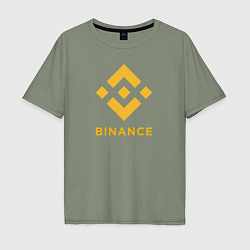 Футболка оверсайз мужская BINANCE БИНАНС БИРЖА, цвет: авокадо