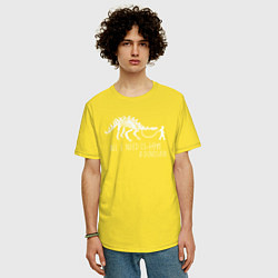 Футболка оверсайз мужская All a need is dinosaur, цвет: желтый — фото 2