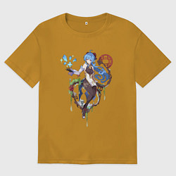 Футболка оверсайз мужская Гань Юй, цвет: горчичный