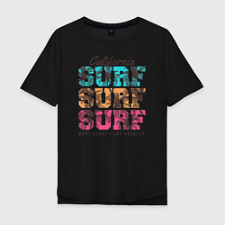 Футболка оверсайз мужская Surf, цвет: черный