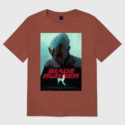 Футболка оверсайз мужская Слезы в дожде Blade Runner, цвет: кирпичный