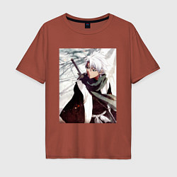 Футболка оверсайз мужская Hitsugaya Toshiro, цвет: кирпичный