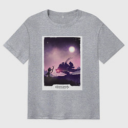 Футболка оверсайз мужская Horizon fight, цвет: меланж