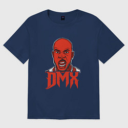 Футболка оверсайз мужская DMX Red, цвет: тёмно-синий