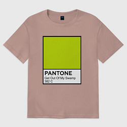 Футболка оверсайз мужская Shrek: Pantone Color, цвет: пыльно-розовый