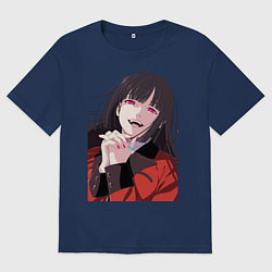 Футболка оверсайз мужская Kakegurui Yumeko, цвет: тёмно-синий