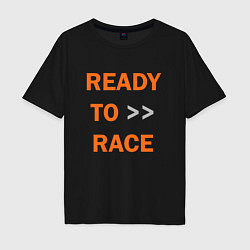 Футболка оверсайз мужская KTM READY TO RACE спина Z, цвет: черный