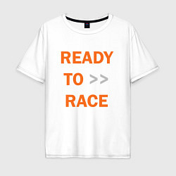 Футболка оверсайз мужская KTM READY TO RACE спина Z, цвет: белый