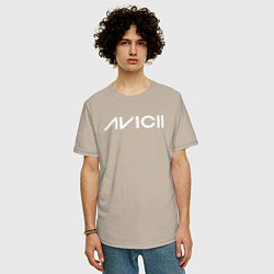Футболка оверсайз мужская AVICII, цвет: миндальный — фото 2