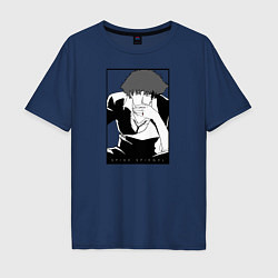 Футболка оверсайз мужская Cowboy Bebop Spike Spiegel, цвет: тёмно-синий