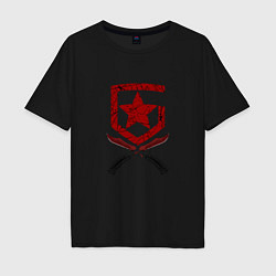 Футболка оверсайз мужская Gambit Gaming Crimson web style 202122 Кровавая па, цвет: черный