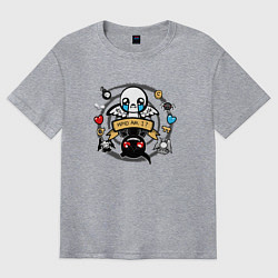 Футболка оверсайз мужская THE BINDING OF ISAAC WHO AM I, цвет: меланж