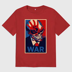 Футболка оверсайз мужская FFDP War, цвет: красный