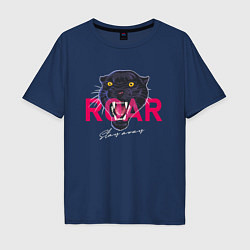 Футболка оверсайз мужская Пантера ROAR, цвет: тёмно-синий