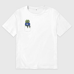 Футболка оверсайз мужская Pepe Thinking room, цвет: белый