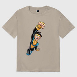 Футболка оверсайз мужская Неуязвимый Invincible, цвет: миндальный