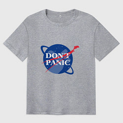 Футболка оверсайз мужская Без паники, цвет: меланж