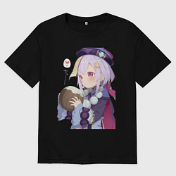 Футболка оверсайз мужская Ци Ци Кокосовое молоко, цвет: черный