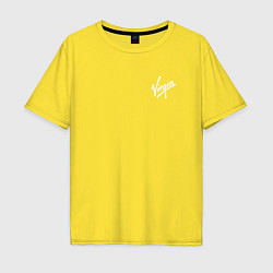 Футболка оверсайз мужская Virgin logo Вирджин лого, цвет: желтый