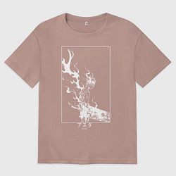 Футболка оверсайз мужская Черный Аста Чёрный клевер, цвет: пыльно-розовый