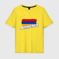 Мужская футболка оверсайз Armenia Flag