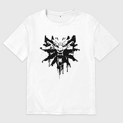 Футболка оверсайз мужская The Witcher подтеки лого, цвет: белый