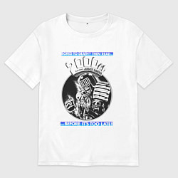 Футболка оверсайз мужская Judge Dredd, цвет: белый