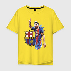Футболка оверсайз мужская Lionel Messi Barcelona Argentina!, цвет: желтый