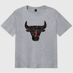 Футболка оверсайз мужская Bulls - Jordan, цвет: меланж