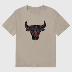 Футболка оверсайз мужская Bulls - Jordan, цвет: миндальный