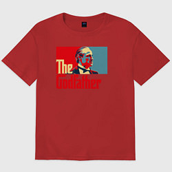 Футболка оверсайз мужская Godfather logo, цвет: красный