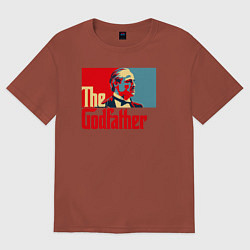 Футболка оверсайз мужская Godfather logo, цвет: кирпичный