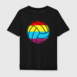 Футболка оверсайз мужская Color Ball, цвет: черный
