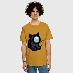 Футболка оверсайз мужская Among Us, цвет: горчичный — фото 2