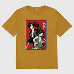Футболка оверсайз мужская Дороро Dororo, цвет: горчичный