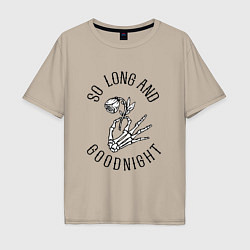 Футболка оверсайз мужская So long and goodnight, цвет: миндальный