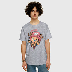 Футболка оверсайз мужская Тони Тони Чоппер One Piece, цвет: меланж — фото 2