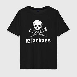 Футболка оверсайз мужская Jackass, цвет: черный