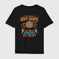 Футболка оверсайз мужская Volley - Soft Serve, цвет: черный