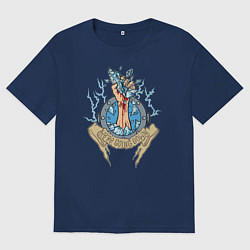 Футболка оверсайз мужская Were going down, цвет: тёмно-синий