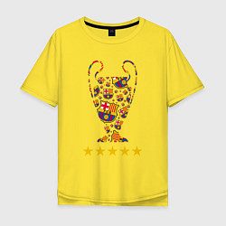 Футболка оверсайз мужская Barcelona Cup, цвет: желтый