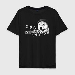 Футболка оверсайз мужская DOG INSIDE SF, цвет: черный